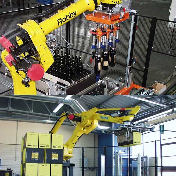 Incartonatrici Robotizzate per linee complete vino